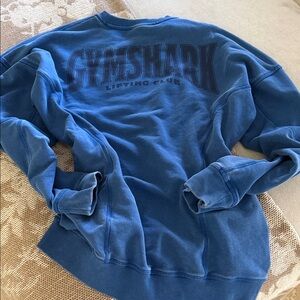 Gymshark distressed blue Sweatshirt medium